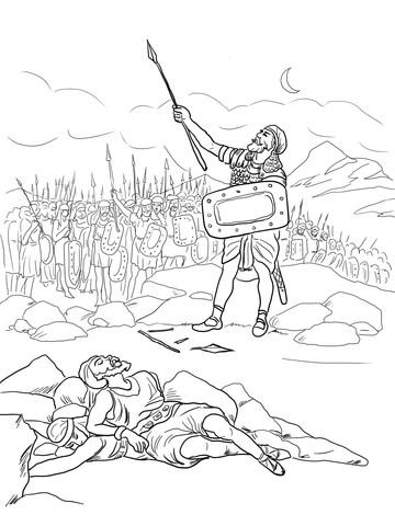 Joshua And The Day The Sun And Moon Stood Still Coloring Page